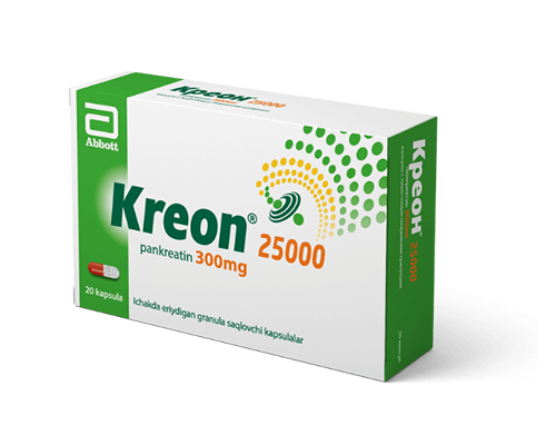 Kreon® 25000, 150 mg, №20 (10×2)